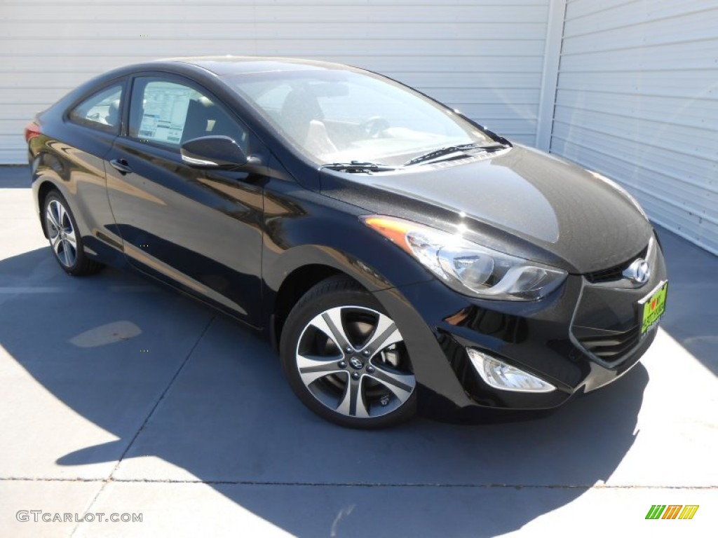 2013 Elantra Coupe SE - Black Noir Pearl / Gray photo #1