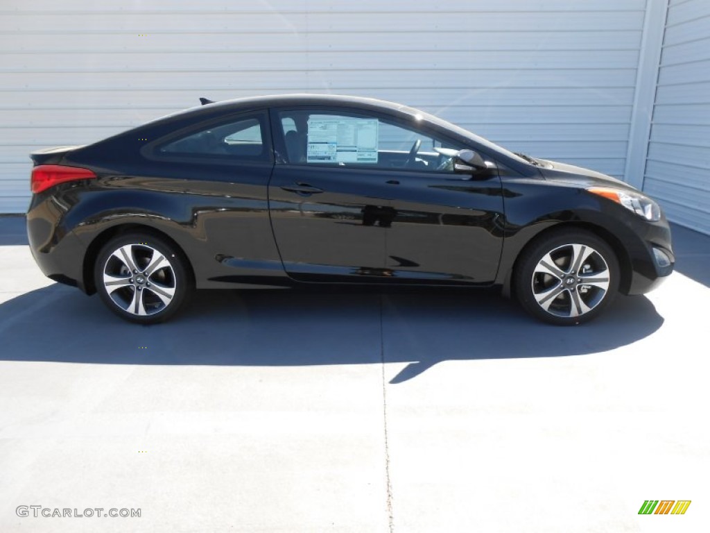 2013 Elantra Coupe SE - Black Noir Pearl / Gray photo #3