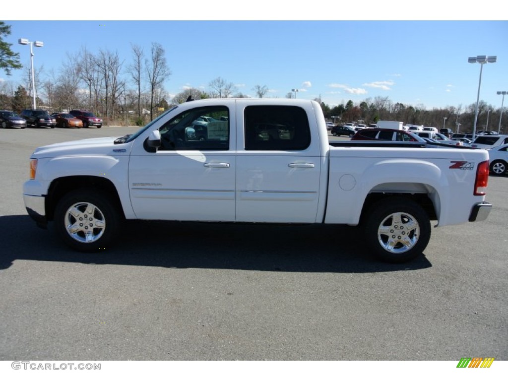 2013 Sierra 1500 SLT Crew Cab 4x4 - Summit White / Ebony photo #3
