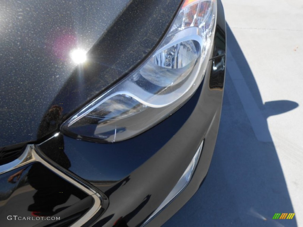 2013 Elantra Coupe SE - Black Noir Pearl / Gray photo #9