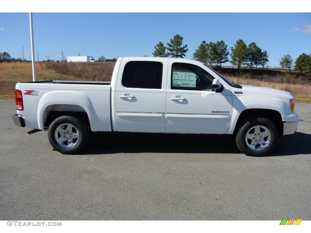 2013 Sierra 1500 SLT Crew Cab 4x4 - Summit White / Ebony photo #6