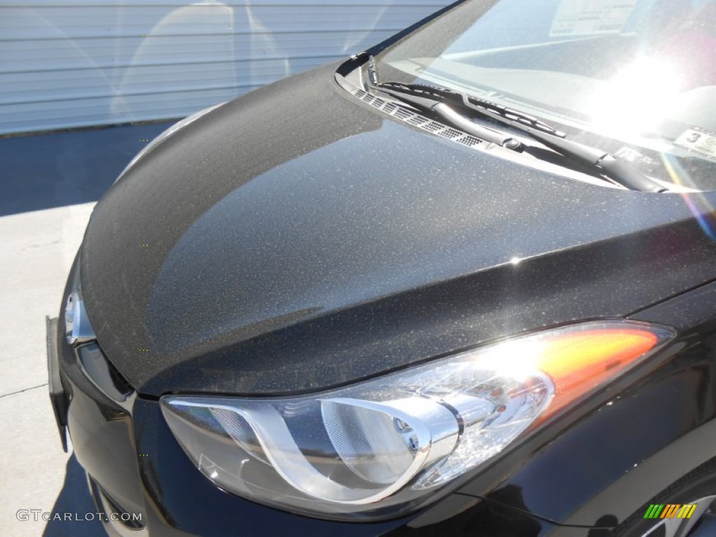 2013 Elantra Coupe SE - Black Noir Pearl / Gray photo #10