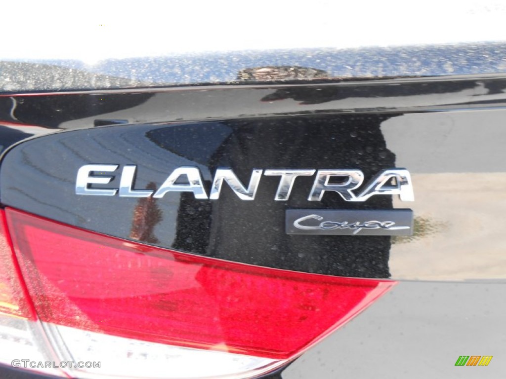 2013 Elantra Coupe SE - Black Noir Pearl / Gray photo #14