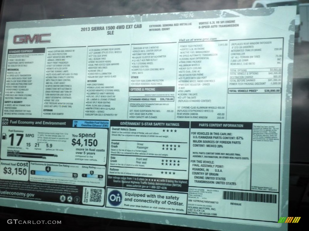 2013 Sierra 1500 SLE Extended Cab 4x4 - Sonoma Red Metallic / Ebony photo #26