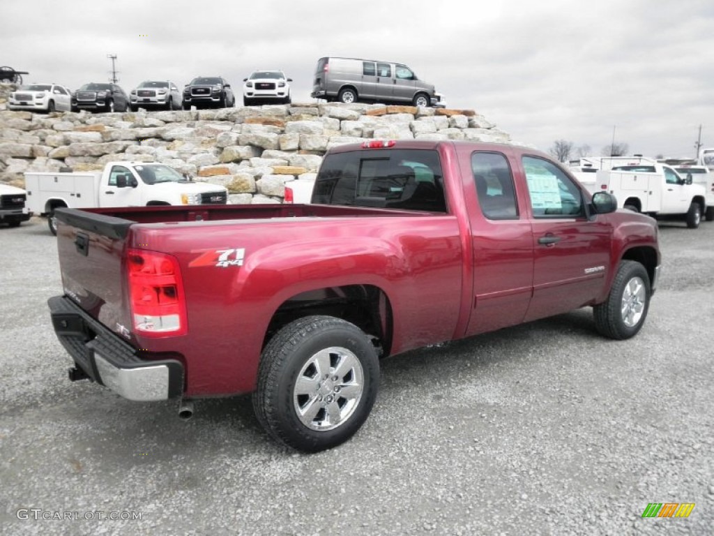 2013 Sierra 1500 SLE Extended Cab 4x4 - Sonoma Red Metallic / Ebony photo #27