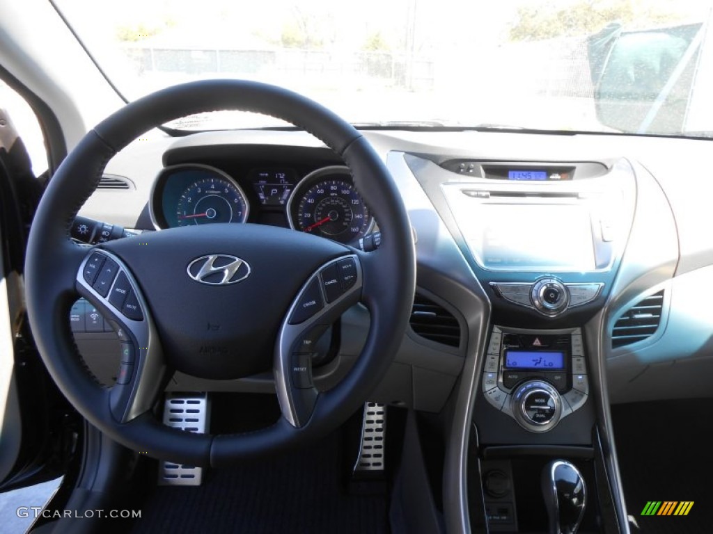 2013 Elantra Coupe SE - Black Noir Pearl / Gray photo #23