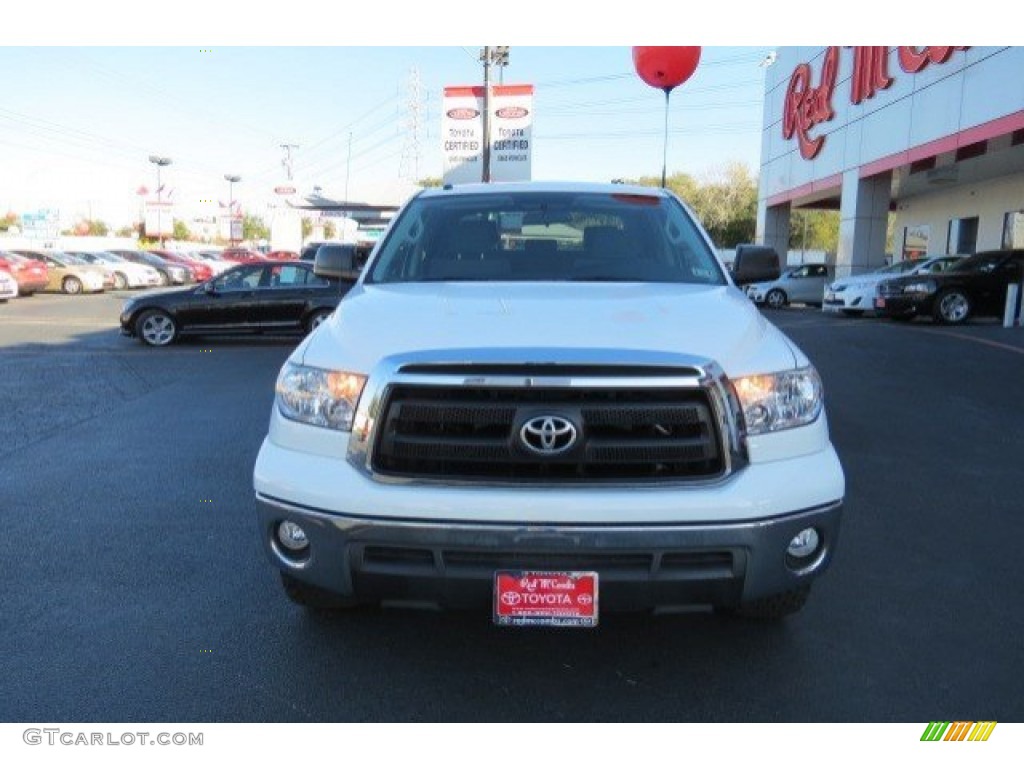 2010 Tundra CrewMax - Super White / Graphite Gray photo #2