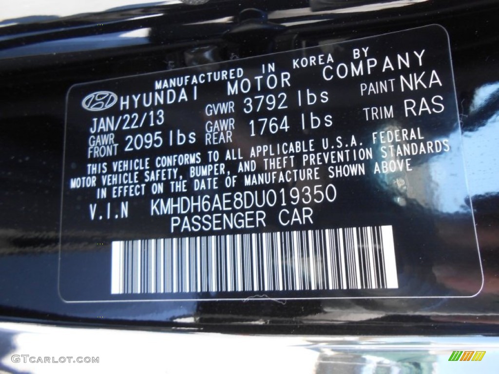 2013 Elantra Coupe SE - Black Noir Pearl / Gray photo #31