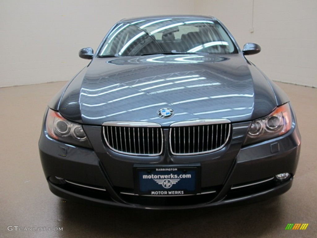 2007 3 Series 335xi Sedan - Sparkling Graphite Metallic / Black photo #2