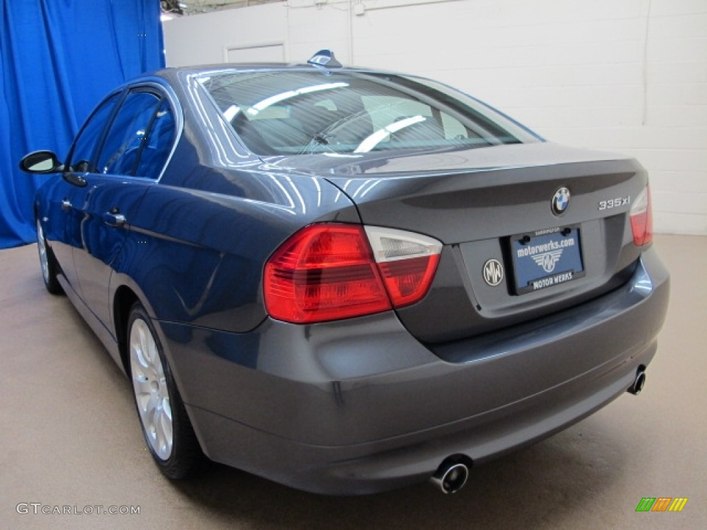 2007 3 Series 335xi Sedan - Sparkling Graphite Metallic / Black photo #5