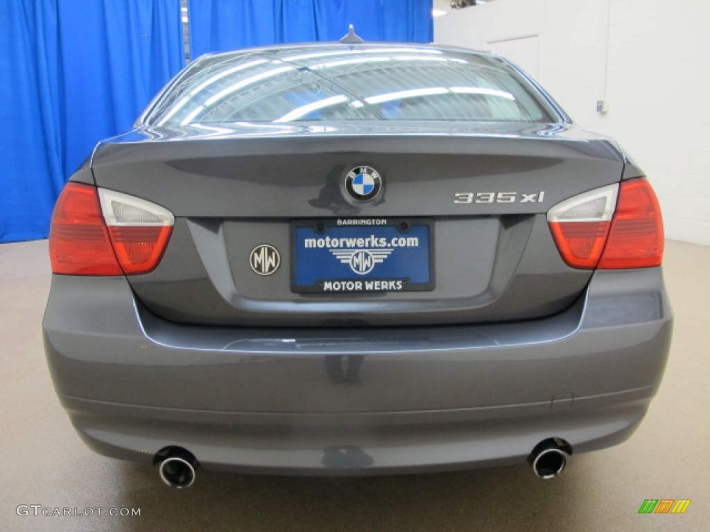2007 3 Series 335xi Sedan - Sparkling Graphite Metallic / Black photo #6
