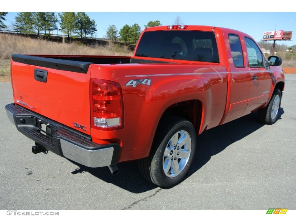 2013 Sierra 1500 SLE Extended Cab 4x4 - Fire Red / Ebony photo #5