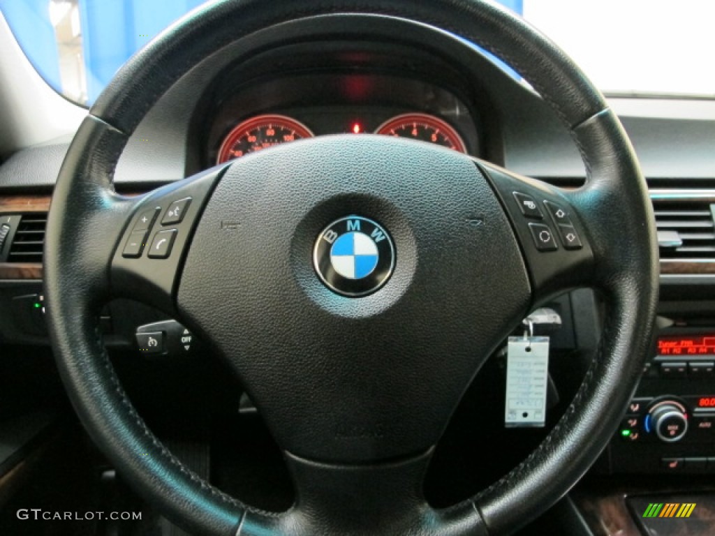 2007 BMW 3 Series 335xi Sedan Black Steering Wheel Photo #78305179