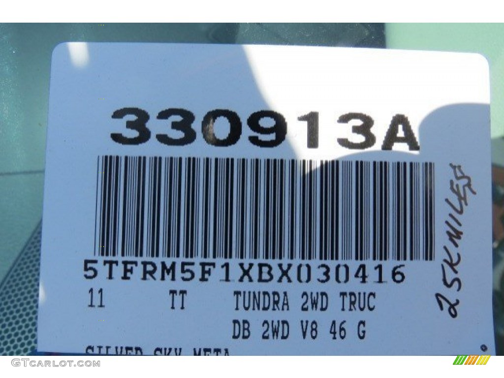 2011 Tundra Double Cab - Silver Sky Metallic / Graphite Gray photo #18
