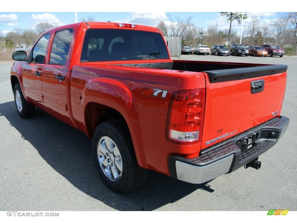 2013 Sierra 1500 SLE Crew Cab - Fire Red / Ebony photo #4