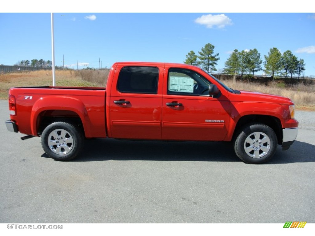 2013 Sierra 1500 SLE Crew Cab - Fire Red / Ebony photo #6