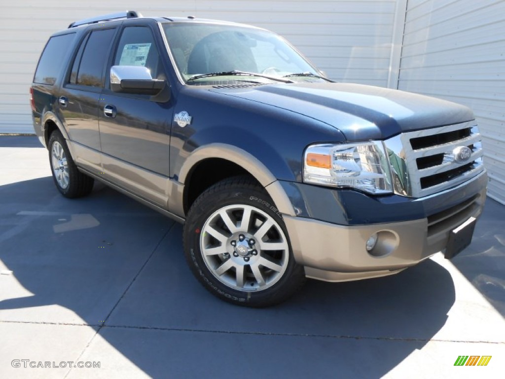 2013 Expedition King Ranch - Blue Jeans / King Ranch Charcoal Black/Chaparral Leather photo #1