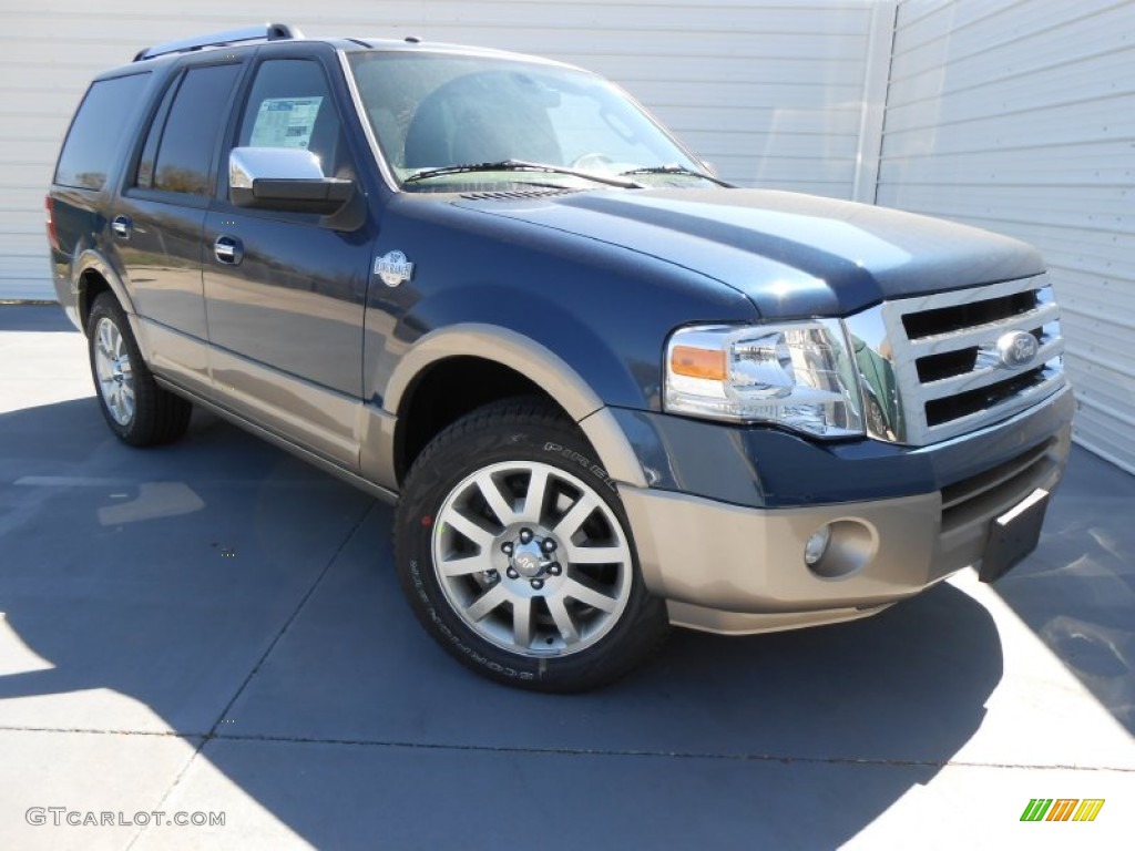 2013 Expedition King Ranch - Blue Jeans / King Ranch Charcoal Black/Chaparral Leather photo #2