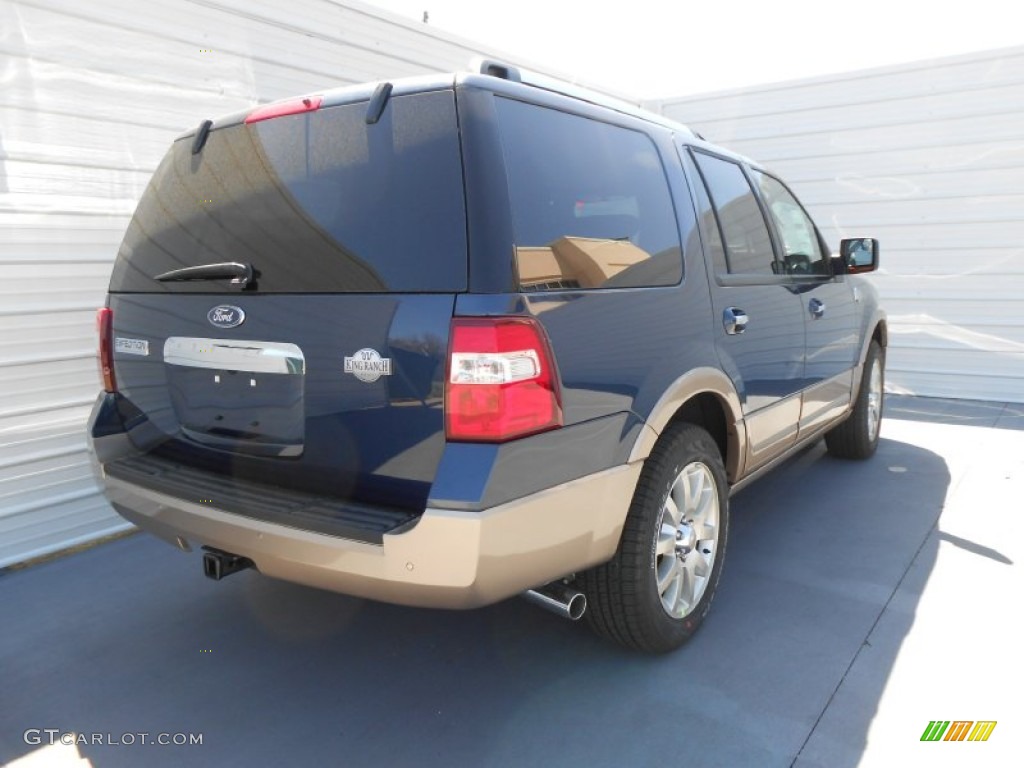 2013 Expedition King Ranch - Blue Jeans / King Ranch Charcoal Black/Chaparral Leather photo #4