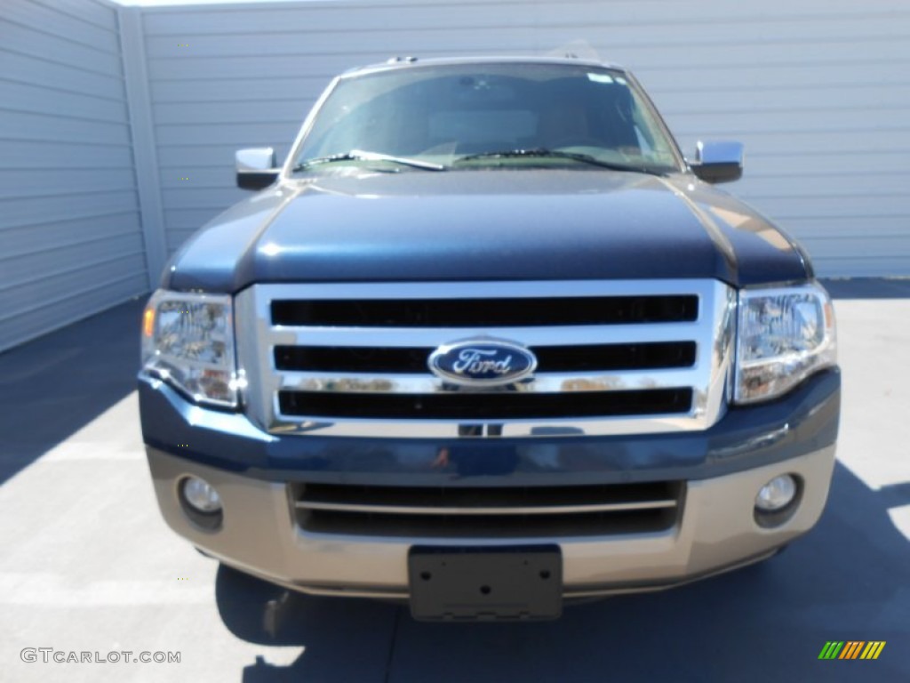 2013 Expedition King Ranch - Blue Jeans / King Ranch Charcoal Black/Chaparral Leather photo #8