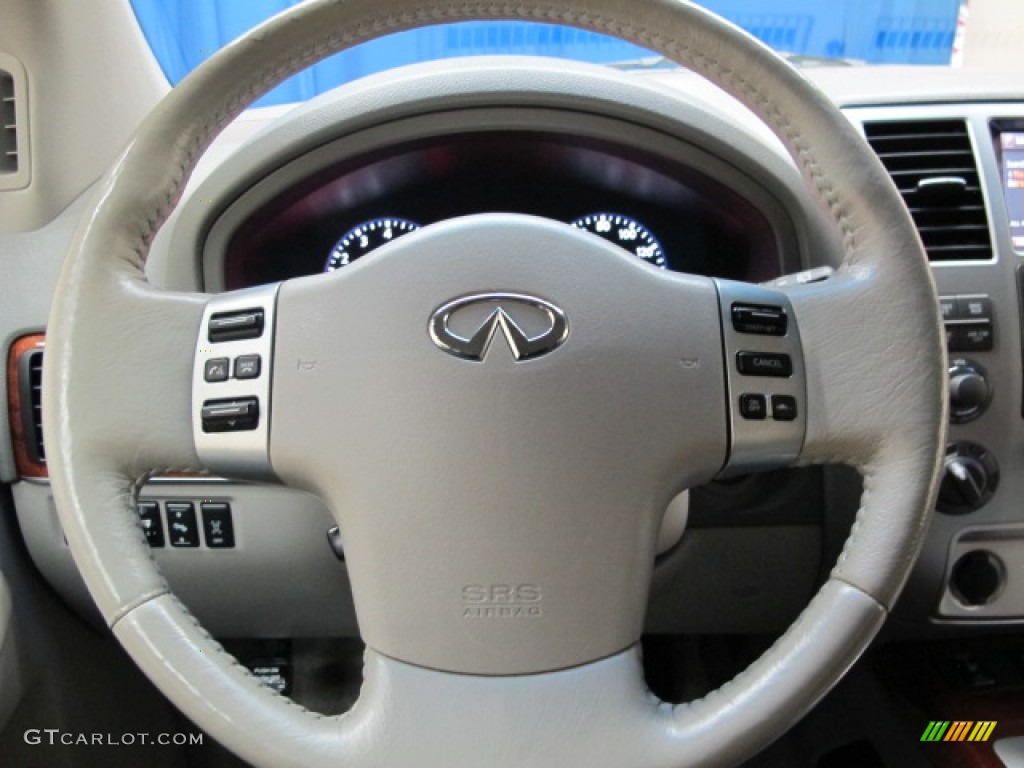 2008 Infiniti QX 56 4WD Stone Steering Wheel Photo #78306162