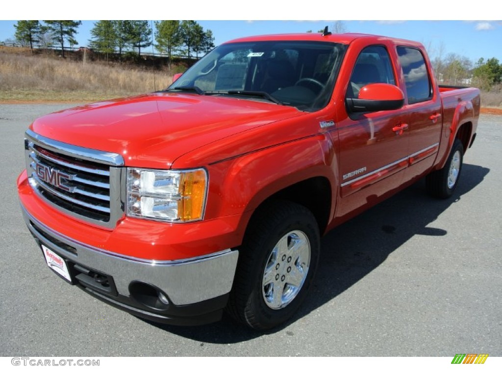 2013 Sierra 1500 SLT Crew Cab 4x4 - Fire Red / Ebony photo #1