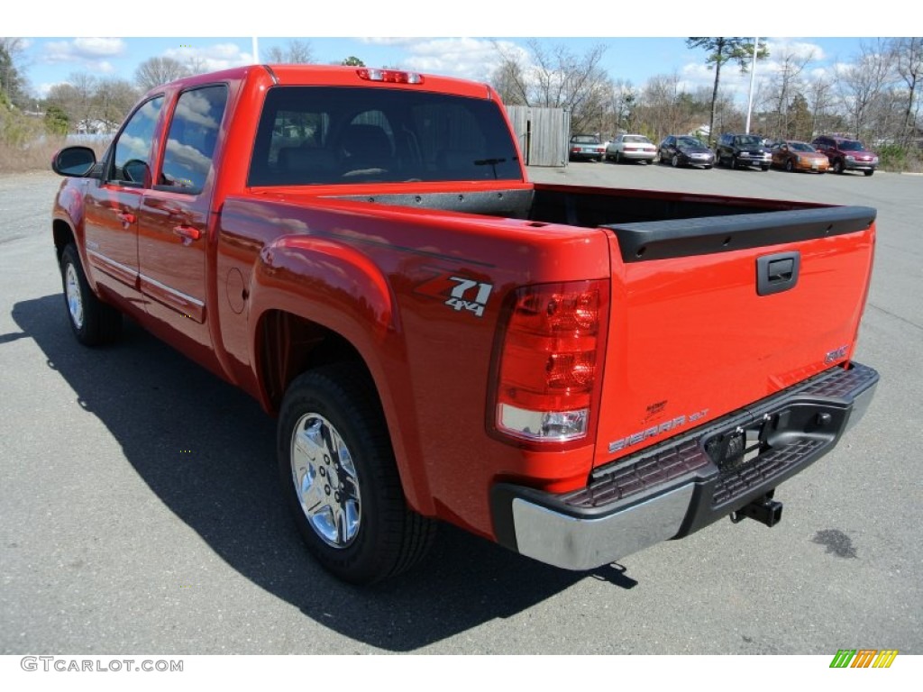 2013 Sierra 1500 SLT Crew Cab 4x4 - Fire Red / Ebony photo #4