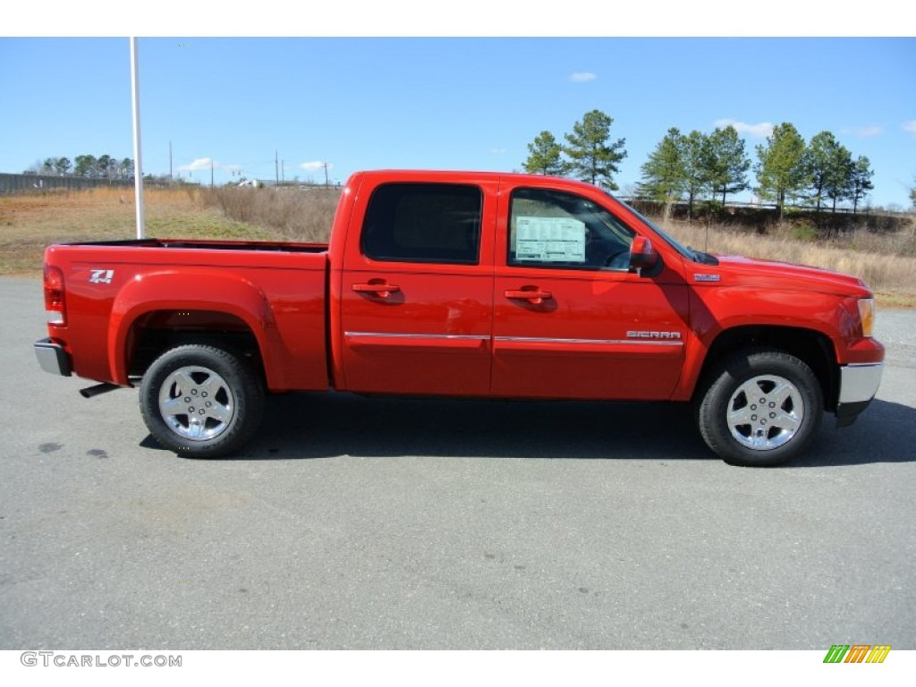 2013 Sierra 1500 SLT Crew Cab 4x4 - Fire Red / Ebony photo #6