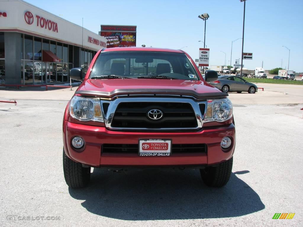 2007 Tacoma PreRunner Access Cab - Impulse Red Pearl / Taupe photo #3