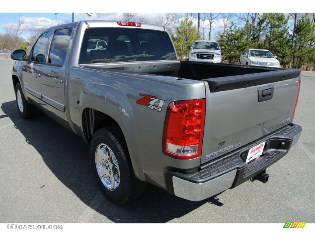 2013 Sierra 1500 SLT Crew Cab 4x4 - Steel Gray Metallic / Ebony photo #4