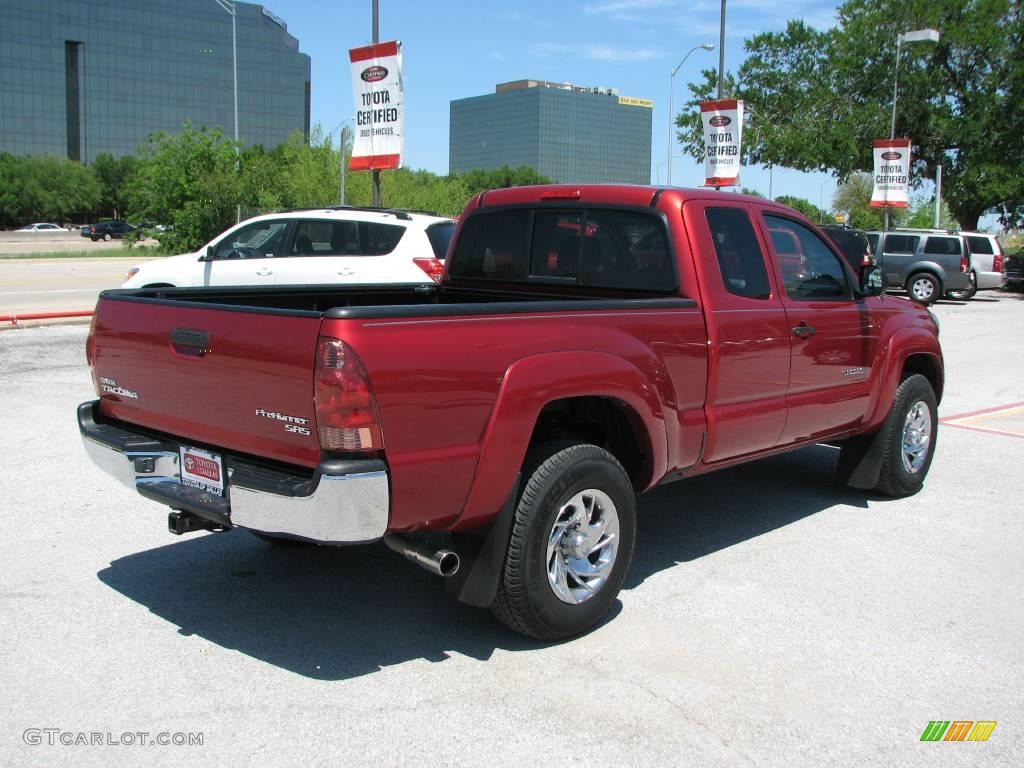 2007 Tacoma PreRunner Access Cab - Impulse Red Pearl / Taupe photo #6