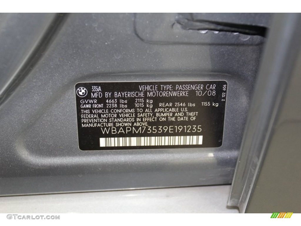 2009 3 Series 335i Sedan - Space Grey Metallic / Black photo #10