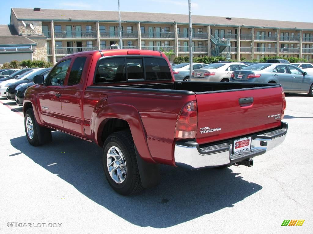 2007 Tacoma PreRunner Access Cab - Impulse Red Pearl / Taupe photo #8