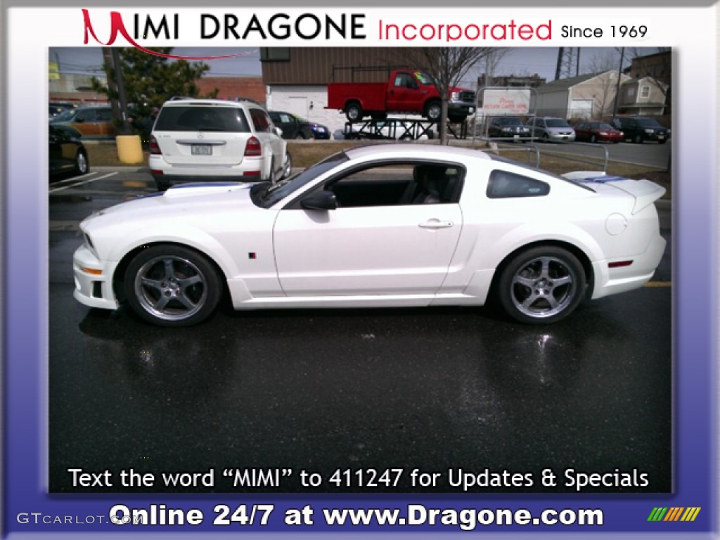 2006 Mustang Roush Stage 1 Coupe - Performance White / Dark Charcoal/Light Graphite photo #3