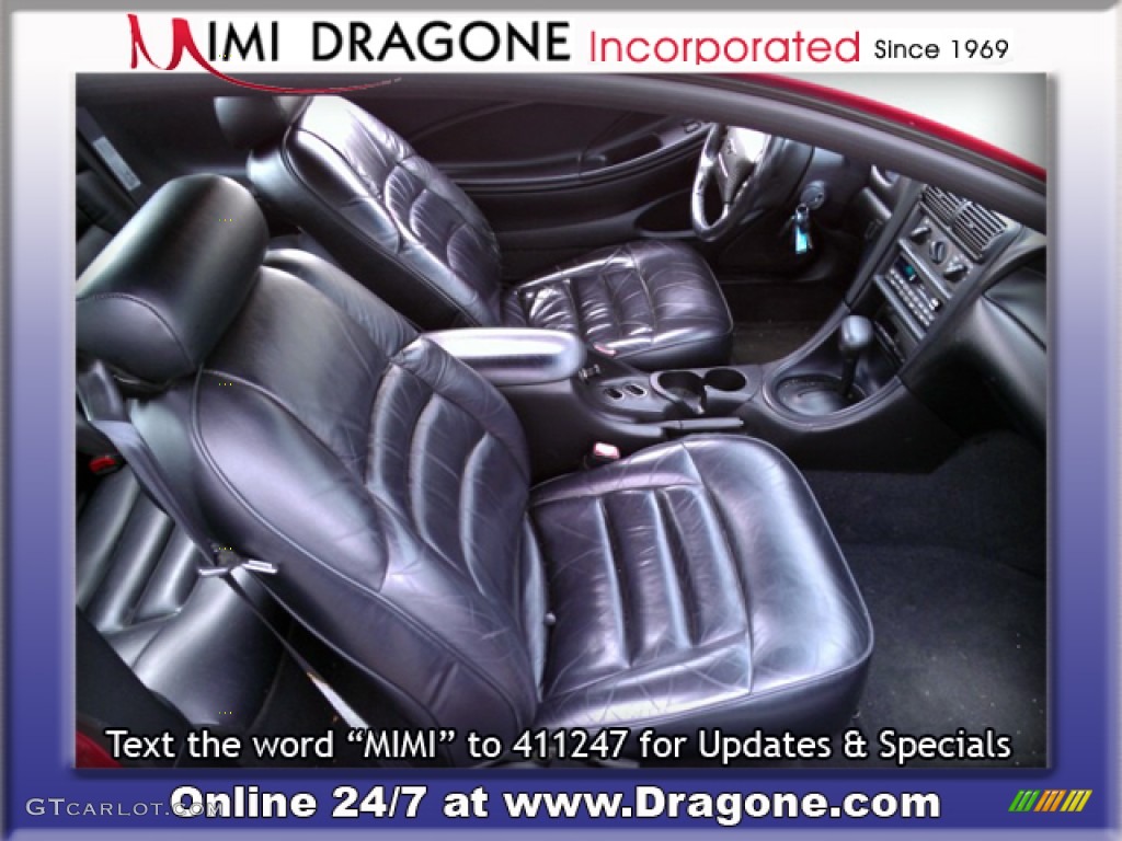 1998 Mustang V6 Coupe - Laser Red / Black photo #7