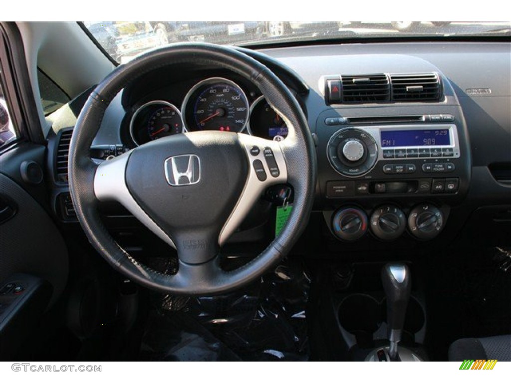 2008 Honda Fit Sport Black/Grey Dashboard Photo #78308686