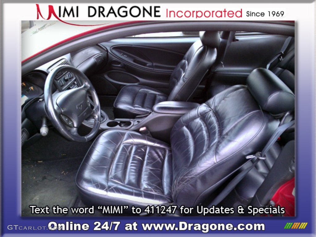 1998 Mustang V6 Coupe - Laser Red / Black photo #9