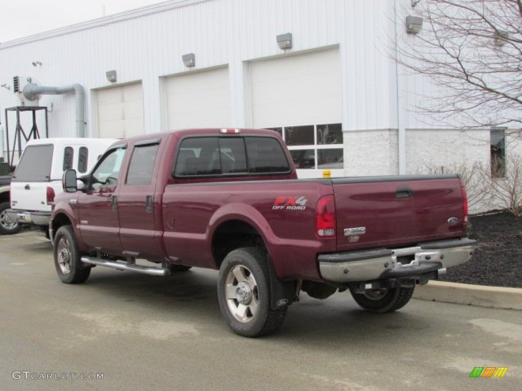 2007 F350 Super Duty Lariat Outlaw Crew Cab 4x4 - Dark Toreador Red Metallic / Medium Flint photo #6