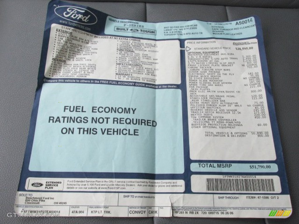 2007 F350 Super Duty Lariat Outlaw Crew Cab 4x4 - Dark Toreador Red Metallic / Medium Flint photo #22