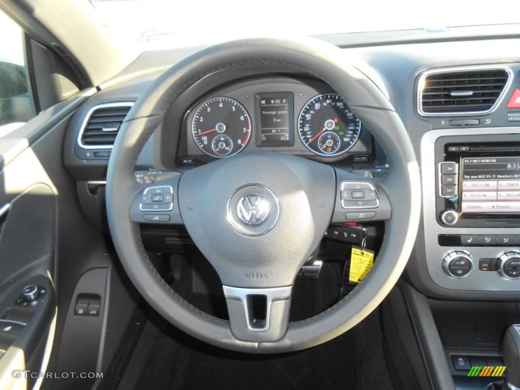 2013 Volkswagen Eos Sport Titan Black Steering Wheel Photo #78312530