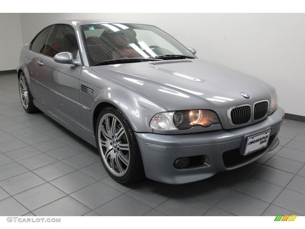 2005 M3 Coupe - Silver Grey Metallic / Imola Red photo #1