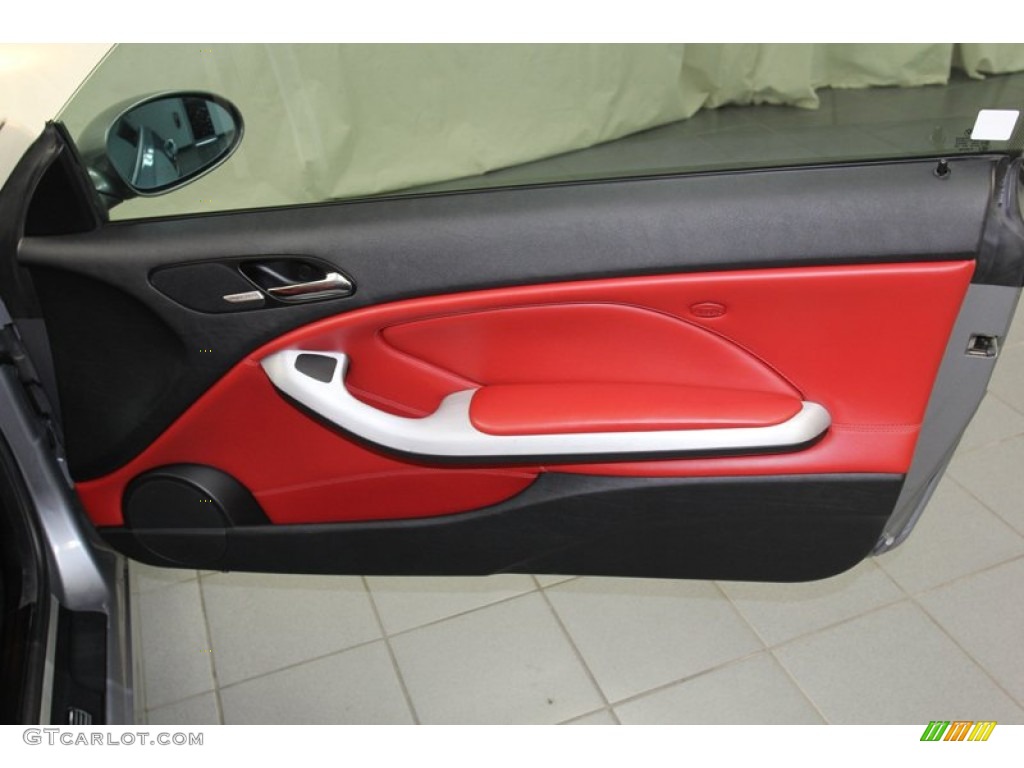2005 BMW M3 Coupe Imola Red Door Panel Photo #78313861