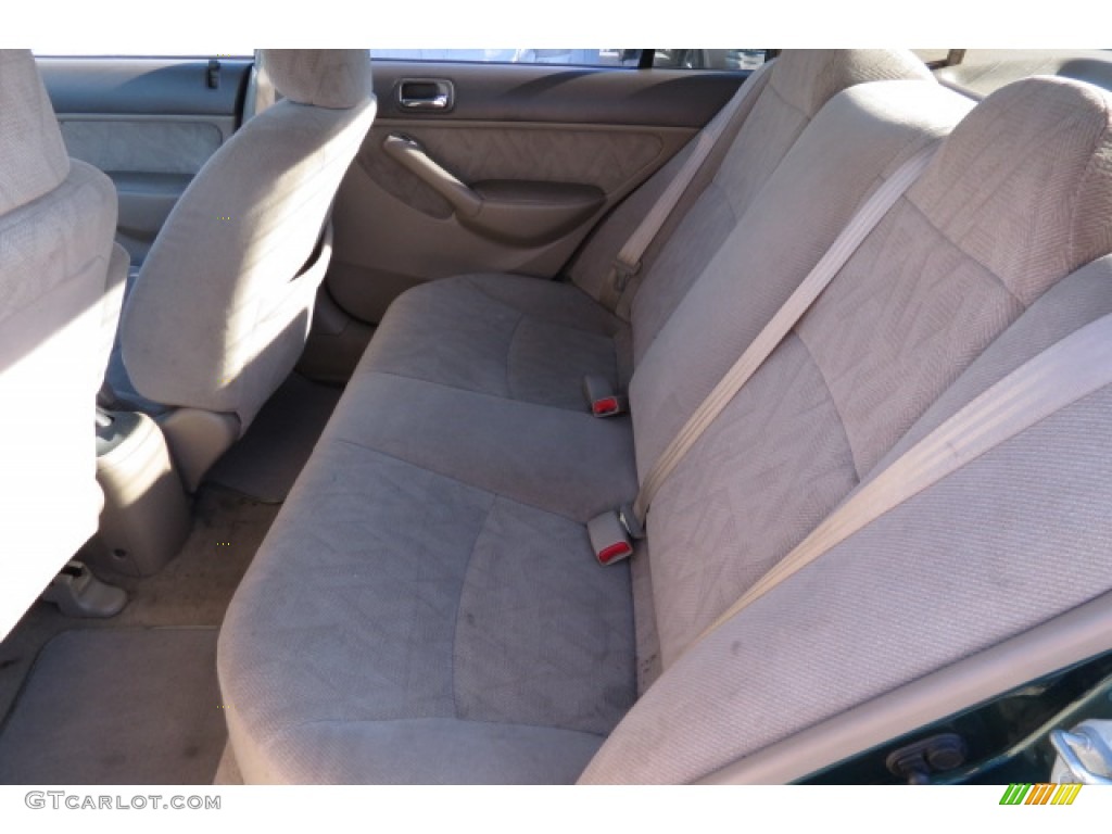 2002 Honda Civic LX Sedan Rear Seat Photo #78314635