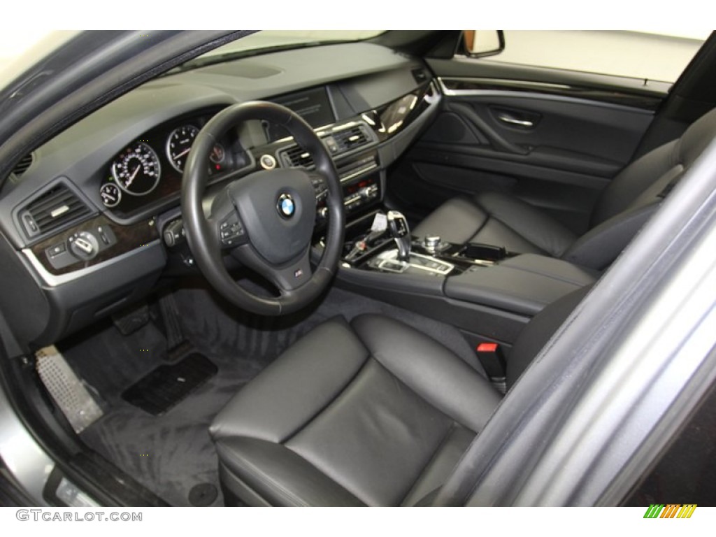 Black Interior 2012 BMW 5 Series 550i Sedan Photo #78315795