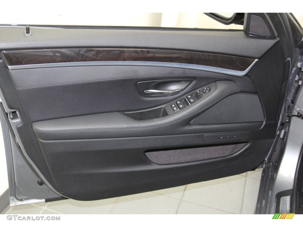 2012 BMW 5 Series 550i Sedan Black Door Panel Photo #78315811