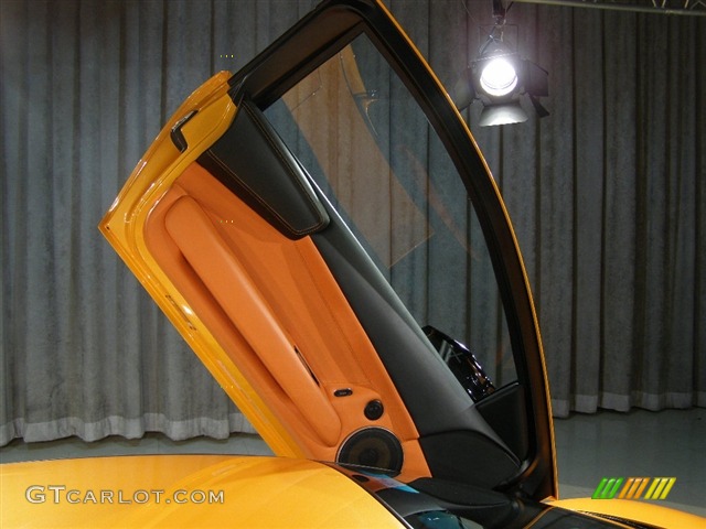 2006 Lamborghini Murcielago, Pearl Orange (Arancio Atlas) / Black/Orange, Interior Door Panel 2006 Lamborghini Murcielago Coupe Parts
