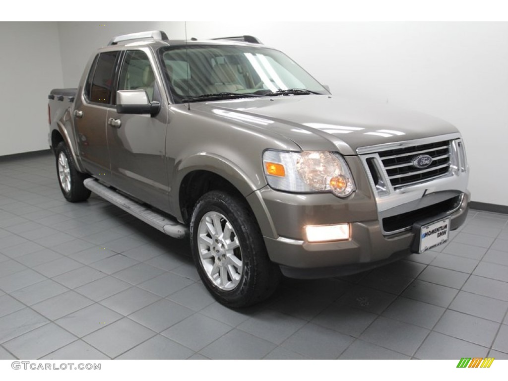 2007 Explorer Sport Trac Limited - Mineral Grey Metallic / Camel photo #1