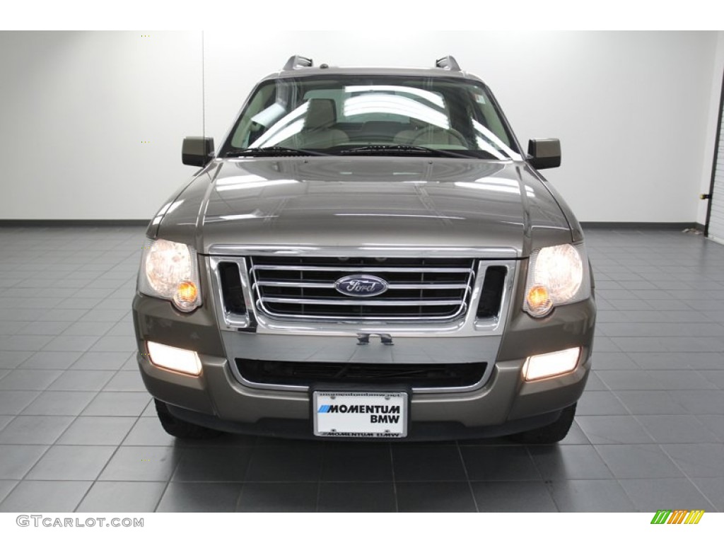 2007 Explorer Sport Trac Limited - Mineral Grey Metallic / Camel photo #6