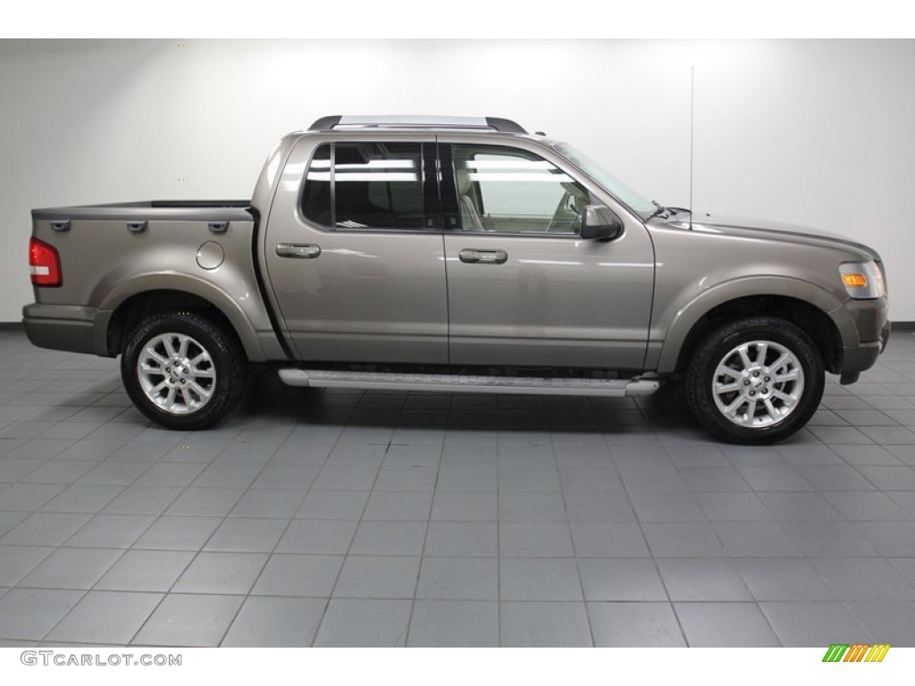 2007 Explorer Sport Trac Limited - Mineral Grey Metallic / Camel photo #7