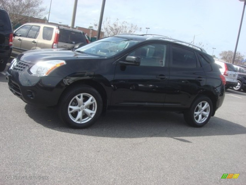 2008 Rogue SL AWD - Wicked Black / Black/Red photo #3